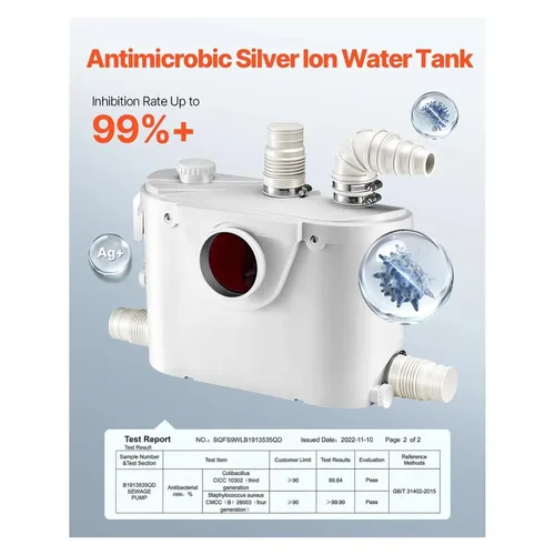 Vista 4 de 700W Macerator Pump Upflush Waste Water Disposal EU