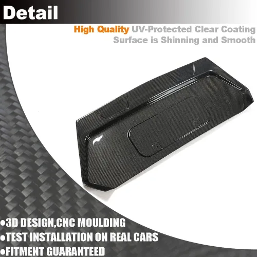Vista 6 de Marco de placa trasera de fibra de carbono real para Chevrolet Corvette C8 2020-2025, accesorios decorativos, salida de fábrica License Plate