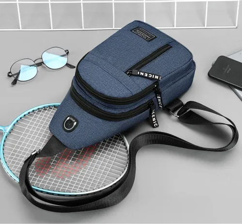 Vista 6 de MUHBIJO 1 bolsa bandolera para hombre, bolso cruzado, mochila antirrobo, bolsa cruzada de hombro para hombres y mujeres