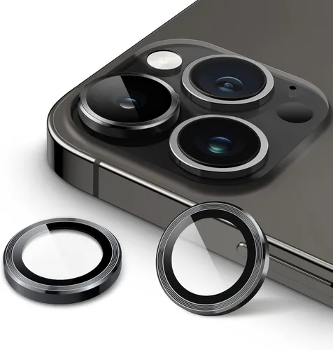 Vista 8 de JETech Protector de lente de cámara para iPhone 14 Pro de 6.1 pulgadas y iPhone 14 Pro Max de 6.7 pulgadas, cubierta de anillo individual de metal