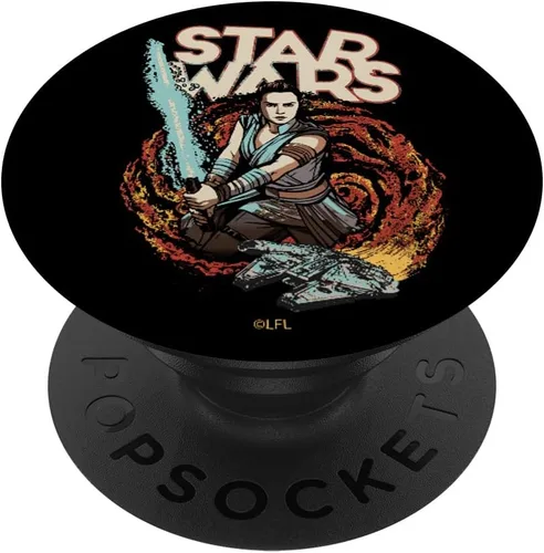Vista 6 de Star Wars: The Rise Of Skywalker Rey Flames PopSockets MagSafe PopGrip para iPhone