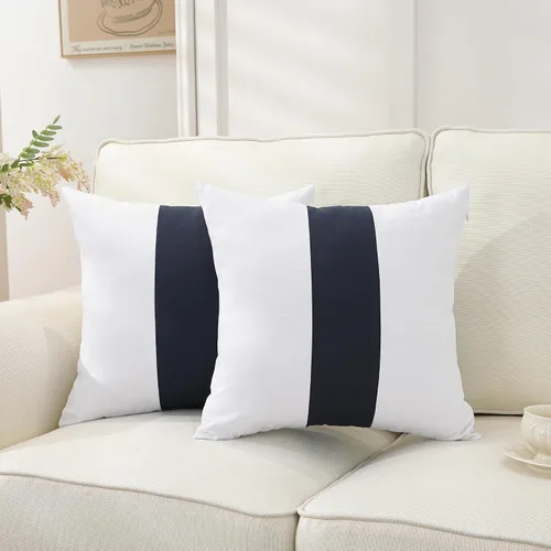 Vista 12 de TAOSON - Funda de cojín cuadrada de lona de algodón 100% sólida, decorativa, para sofá, cama, silla, decoración del hogar, solo funda, sin relleno