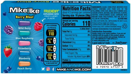 Vista 2 de Paquete de placer Mike and Ike: (6) cajas de 5 onzas, (2) Berry Blast, (2) frutas originales, (2) Tropical Typhoon