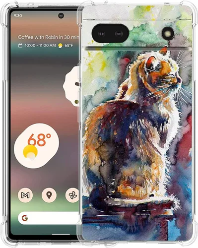 Vista 22 de Pixel 6a - Funda protectora de poliuretano termoplástico (TPU) resistente a los arañazos y a prueba de golpes para Google Pixel 6a