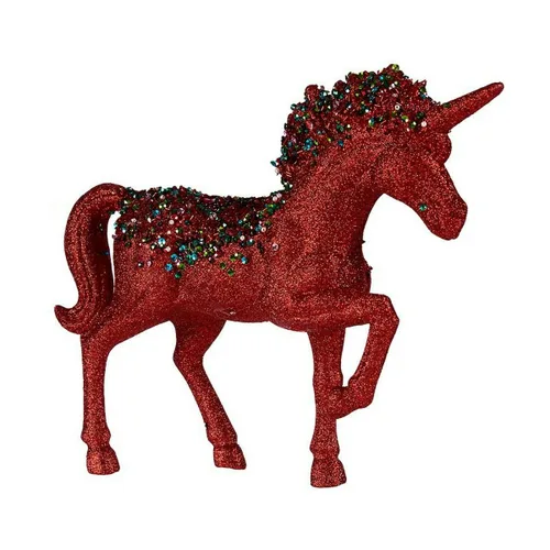 Vista 2 de Figura Decorativa Krist+ Azul Rojo Unicornio 9,5 x 31 x 40 cm