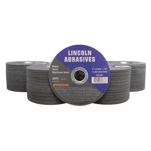 Vista 28 de Paquete de 25 ruedas de corte de 4.5" Lincoln Abrasives .040" Metal y acero inoxidable