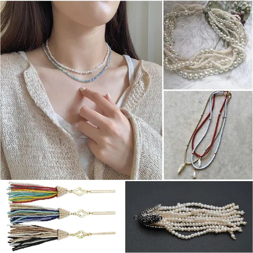 Vista 7 de EuTengHao 13246 cuentas de semillas de pony de 0.118 pulgadas (0.118 in) con dijes, pinzas para manualidades, pulseras, collares, aretes, joyería
