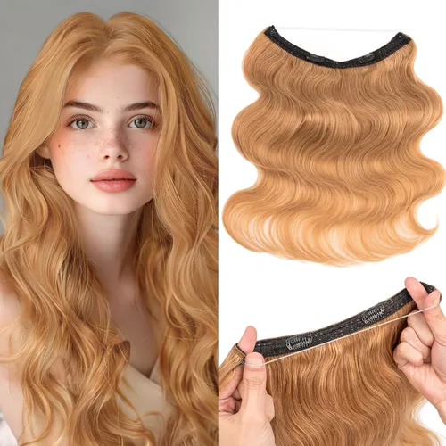 Vista 32 de Extensiones de cabello humano real, extensiones de cabello humano 100 % humano, extensiones de clip, ondulado, negro azabache 01, 2.46 oz/18 pulgadas
