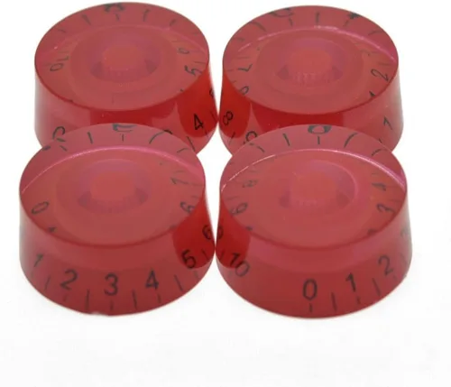 Vista 10 de KAISH Juego de 4 perillas de control de velocidad de guitarra de color ámbar, compatible con guitarra LP