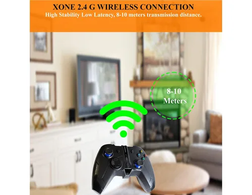 Vista 9 de Hycarus 2.4 GHZ Wireless Gamepad Controller Compatible with Xbox OneOne S One X PS3 PC (Blue)