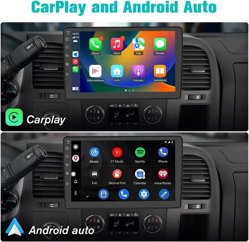 Vista 3 de AWESAFE Estéreo de radio de coche WiFi 5G para Chevy Silverado 2007-2013 GMC Sierra Yukon Android 13 reemplazo estéreo con CarPlay Android Auto