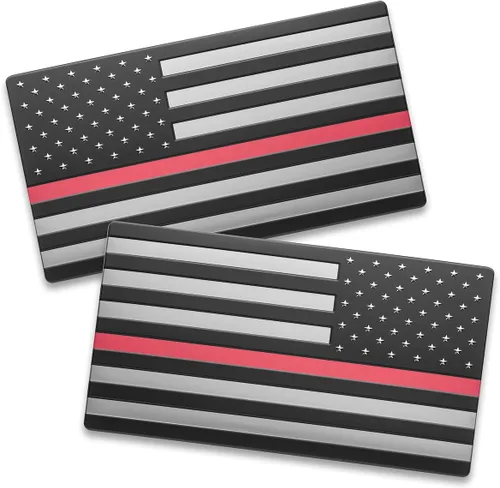 Vista 9 de EyeCatcher USA Calcomanía de Emblema de Bandera de Corazón (Negro) – Paquete de 2 Negro (Chrome Black)