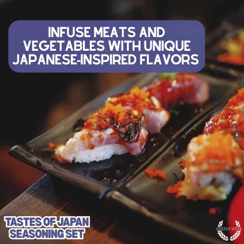 Vista 3 de Juego de regalo gourmet Japanese Seasonings – Tastes of Japan – Mezcla de especias artesanales – Paquete de seis – Sin OMG, totalmente natural, lote