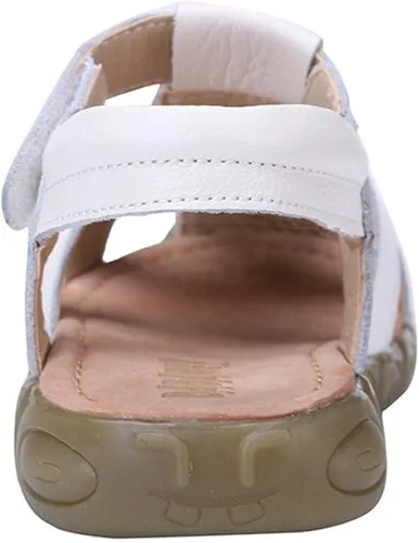 Vista 4 de DADAWEN - Sandalias deportivas de cuero para niños y niñas puntera cerrada para exteriores para bebés niños pequeños y grandes