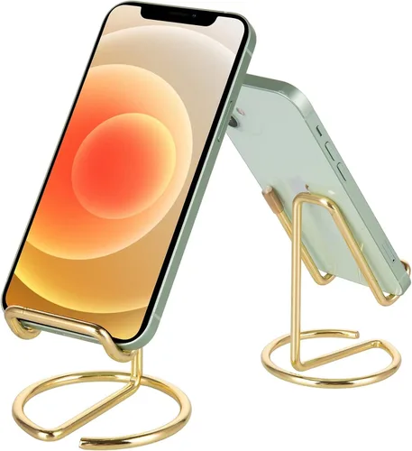 Vista 9 de ROPOSY Soporte de teléfono celular para escritorio, bonito soporte portador de metal negro para teléfono celular, accesorios de escritorio