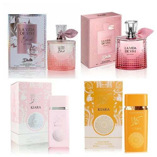Vista 31 de A CENTER Juego de perfume de 4 piezas para mujer, set de regalo