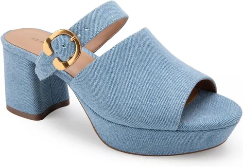 Vista 6 de Aerosoles Sandalia de tacón cósmica para mujer, Azul (Denim)