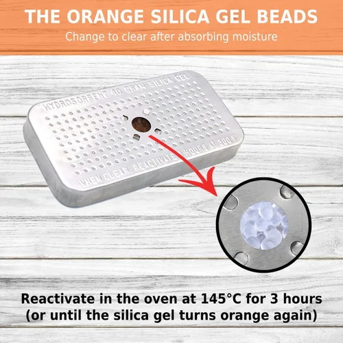 Vista 3 de Gel sílice Osg-40 deshumidificador desecante. 1.4 oz naranja, Paquete de 1