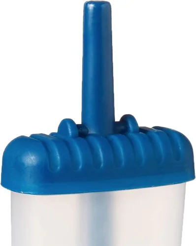 Vista 3 de Tovolo Groovy - Juego de 6 moldes para paletas congeladas caseras, moldes reutilizables para paletas con palos y protector de goteo, aptos para Azul