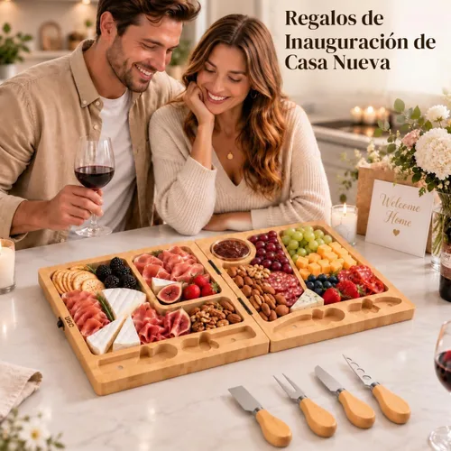 Vista 7 de Hermosas tablas de bambú para charcutería: plegable y fácil almacenamiento