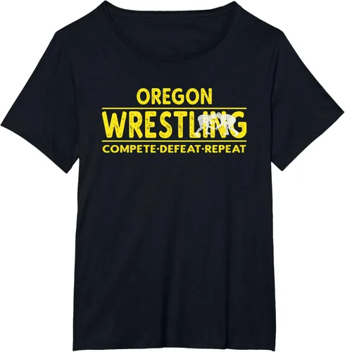 Vista 38 de Oregon Wrestling - Camiseta para competir, derrota, repetir