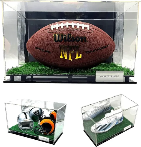 Vista 10 de Zapatos de fútbol vitrina caja soporte caja de deportes Memorabilia oro Riser espejo escaparate zapatillas