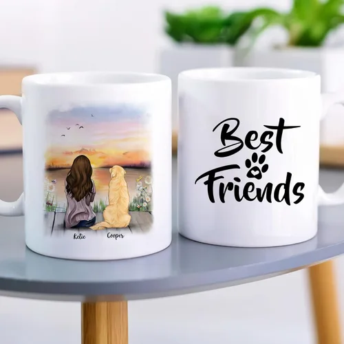 Vista 3 de Gossby Taza personalizada – Taza personalizada para perro, taza para mamá, taza para amantes de los perros, taza para mascotas, taza de café