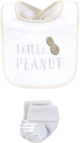 Vista 250 de Hudson Baby Conjunto de babero y calcetines unisex de algodón para bebé