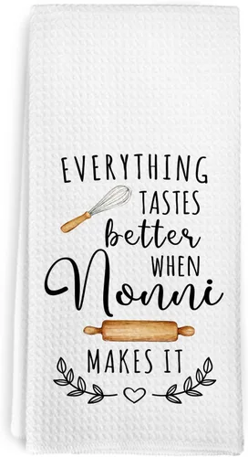Vista 22 de Gigi - Toallas de cocina para el día de la madre, regalos de cumpleaños, para mujeres, abuelas de nietos, nietos, todo sabe mejor cuando Gigi lo