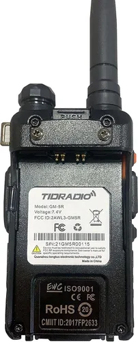 Vista 9 de TIDRADIO Radio GM-5R GMRS, radio bidireccional con repetidor Gmrs con batería de 3800 mAh, receptor de escaneo de doble banda y radio de mano NOAA