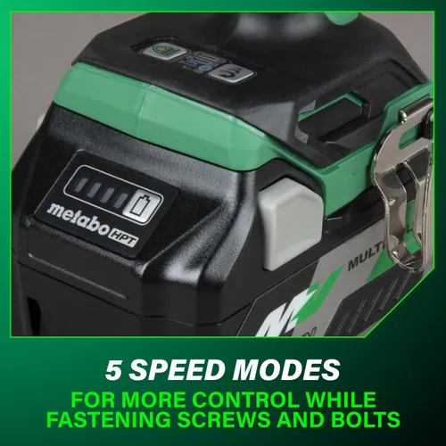 Vista 5 de Metabo HPT 36V MultiVolt™ Kit de controlador de impacto de martillo triple inalámbrico BOLT, controlador de impacto de alto torque con estuche, 2