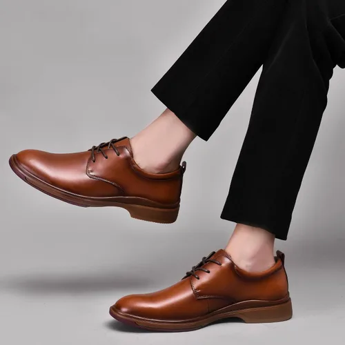 Vista 7 de Mens Casual Leather Sneakers Slip On Tennis Walking Skateboarding Shoes for Men Daily Comfortable Fashion Shoe