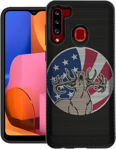 Vista 14 de CasesOnDeck - Carcasa resistente compatible con Samsung Galaxy A21 y A21 (armadura cepillada)