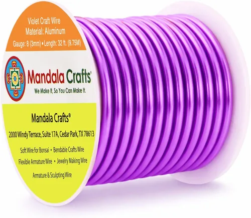 Vista 43 de Mandala Crafts - Alambre de aluminio anodizado de calibre 22 para hacer joyas - 137.2 m de alambre flexible surtido y coloreado - Doble para bonsái