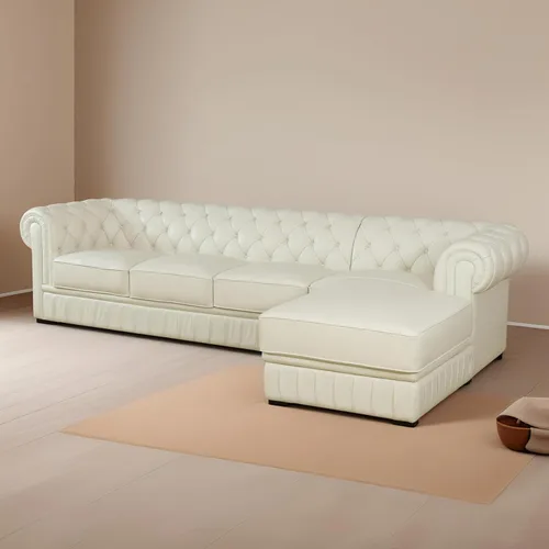 Vista 3 de Sofá seccional en forma de L, conjunto de sofás de Cuero, sofá grande de piel de vaca con sillón reclinable a la izquierda, adecuado para oficina