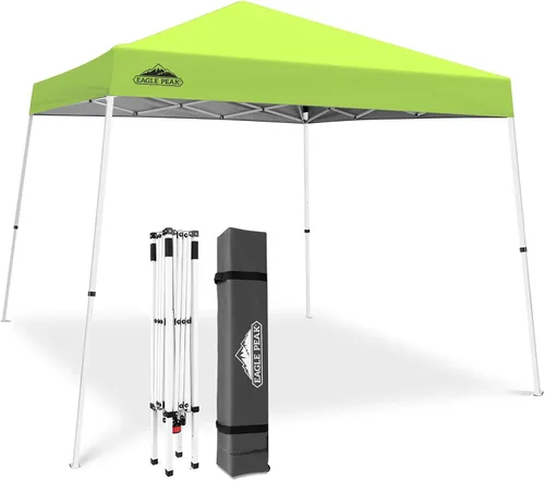 Vista 30 de Eagle Peak - Pérgola plegable (10.0 x 10.0 pies), patas inclinadas, de tela, para exteriores, fácil de montar, Negro