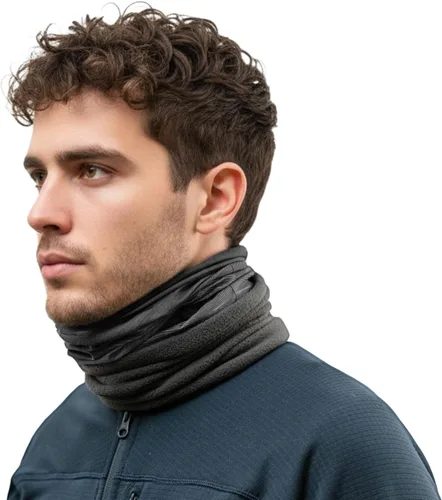 Vista 3 de Polaina de cuello de invierno, máscara de esquí, media pasamontañas, máscara facial para actividades de clima frío