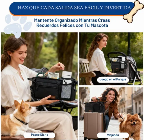 Vista 7 de Bolsa de cochecito para perros que se adapta a asas de 14 a 19 pulgadas