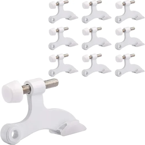 Vista 17 de HOMOTEK Paquete de 3 Topes de Puerta de Latón Antiguo con Pasador de Bisagra, Tope de Puerta Ajustable de Lujo Resistente de 2-1/2"x1-3/4