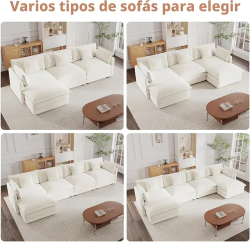 Vista 7 de mikibama Sofá de una plaza de 41.4 pulgadas, sillón cómodo tapizado profundo de chenilla con almohada decorativa para sala de estar, dormitorio Beige