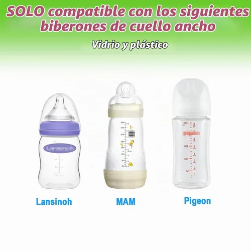 Vista 2 de (9 piezas) tapas de botella de viaje compatibles con botellas Lansinoh MAM, reemplazo de tapas de almacenamiento