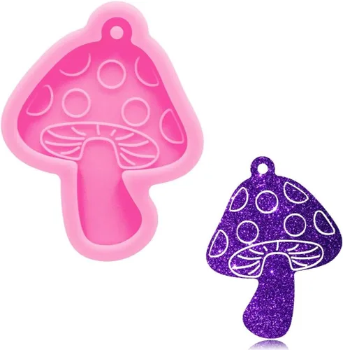Vista 19 de Molde de resina de silicona con forma de dinosaurio, molde de resina para llavero de 3 cavidades, molde de fundición de resina para joyería