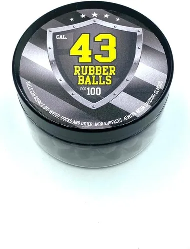 Vista 5 de 100 bolas de pintura Hard Rubber Balls de calibre 43, bolas de proyectiles reutilizables para pistolas de defensa doméstica y entrenamiento en .43