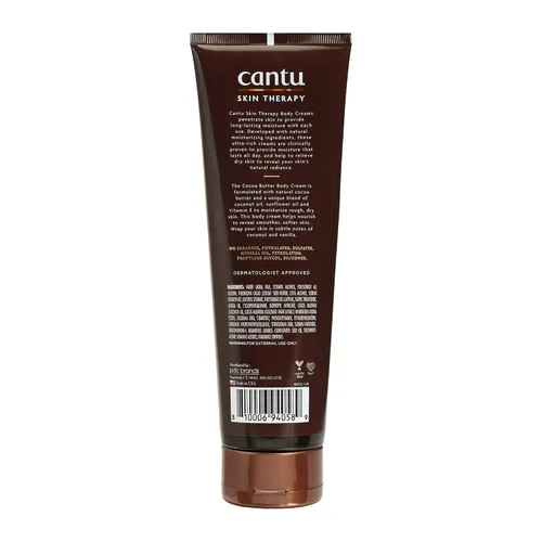 Vista 3 de Cantu Therapy Crema corporal hidratante de manteca de cacao para pieles muy secas, 8.5 onzas