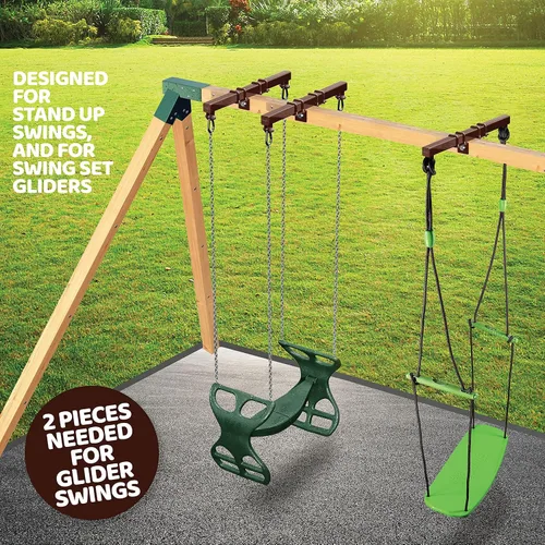 Vista 2 de Swurfer Soporte de conversión Swingset, sin árbol, sin problema, convierte tu columpio en un Swurfset, soporte para planeador de caballos resistente