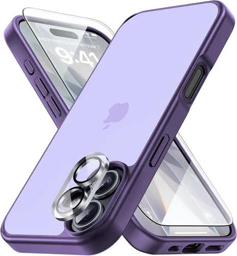 Vista 172 de Yriklso 3 en 1 Funda Magnética Fuerte para iPhone Air, 1X Protector de Pantalla + 1X Protector de Lente de Cámara, Cubierta Protectora a Prueba
