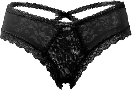 Vista 4 de ohyeahlady Tanga de encaje sexy para mujer, tallas grandes, tanga, cuerdas, lencería de encaje, ropa interior traviesa y atrevida