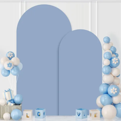 Vista 20 de MODFUNS Cubierta de Arco de Boda de 6 pies Beige de Spandex Cubiertas de Arco Chiara Cubierta de Telón de Fondo de Arco para Cubiertas de Arco Telón