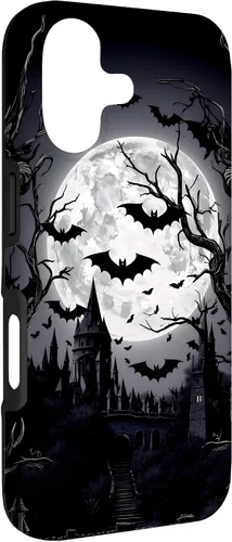 Vista 3 de Goth & Gothic, Bats & Moon, Horror Themed Castle, Dark Emo Case for iPhone 17