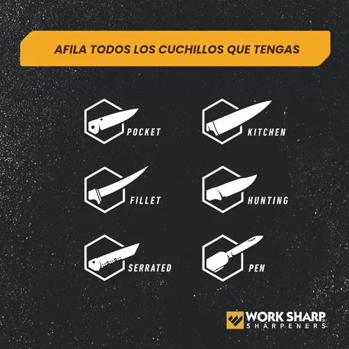 Vista 5 de Work Sharp Afilador de cuchillos de ajuste de precisión profesional, kit de afilado de cuchillos ajustable para bolsillo, caza, cocina, cuchillos